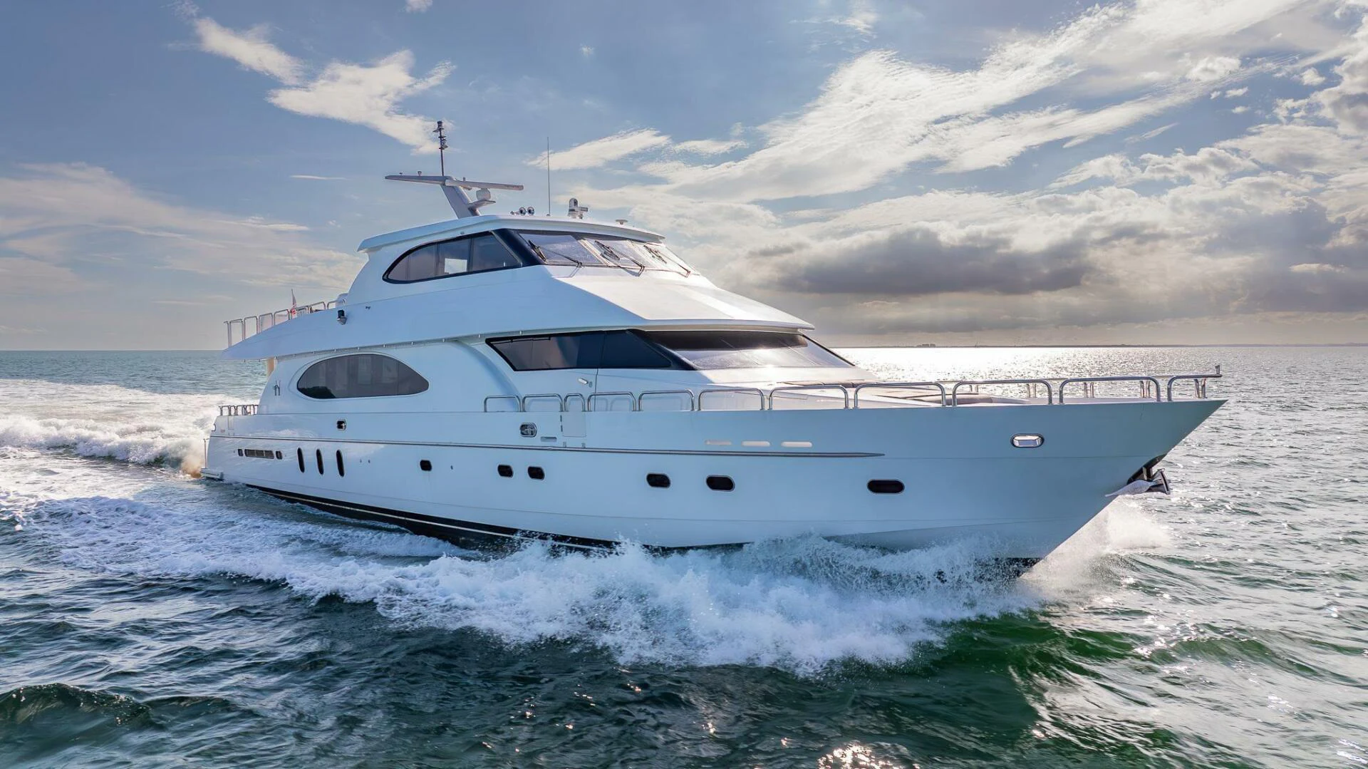 a white yacht on the water aboard OCEAN 1 Yacht for Sale