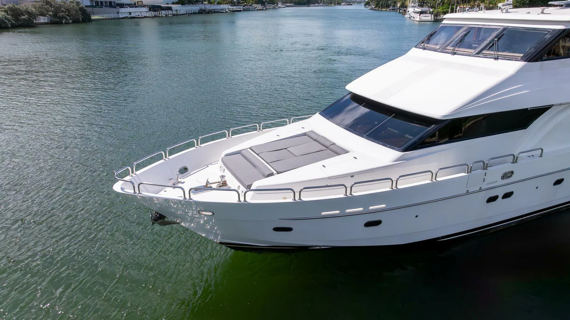 a white yacht in the water aboard OCEAN 1 Yacht for Sale