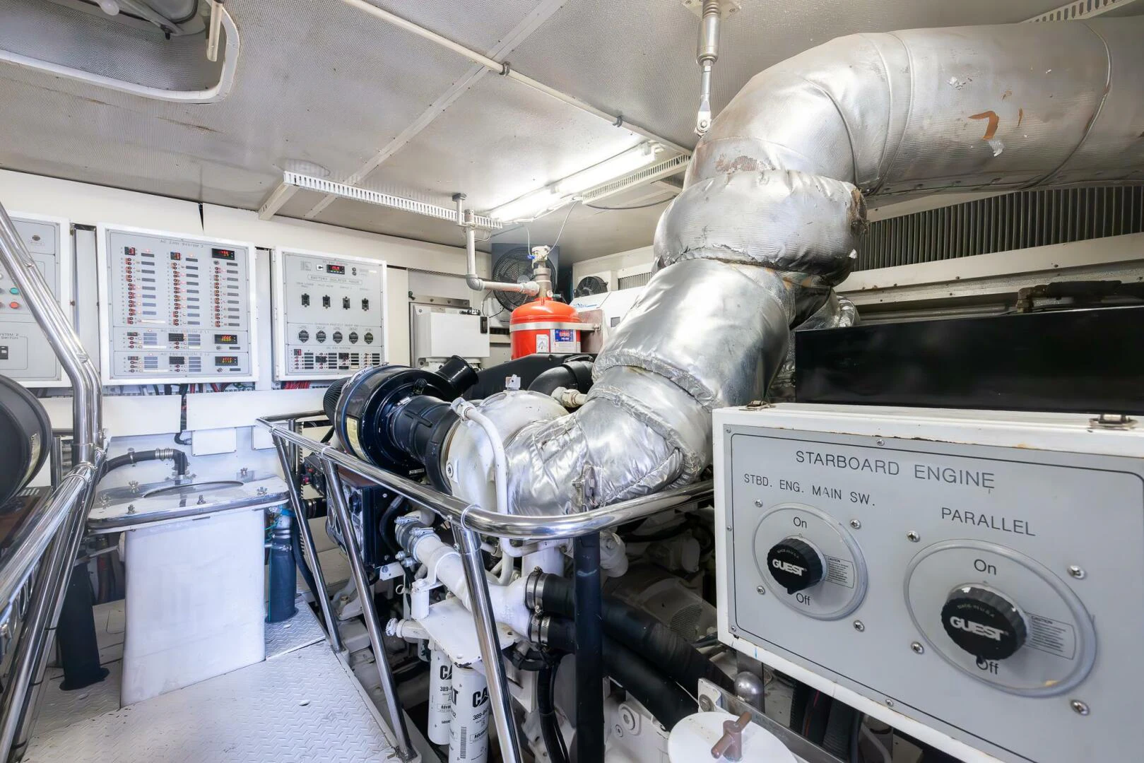a close-up of a machine aboard OCEAN 1 Yacht for Sale