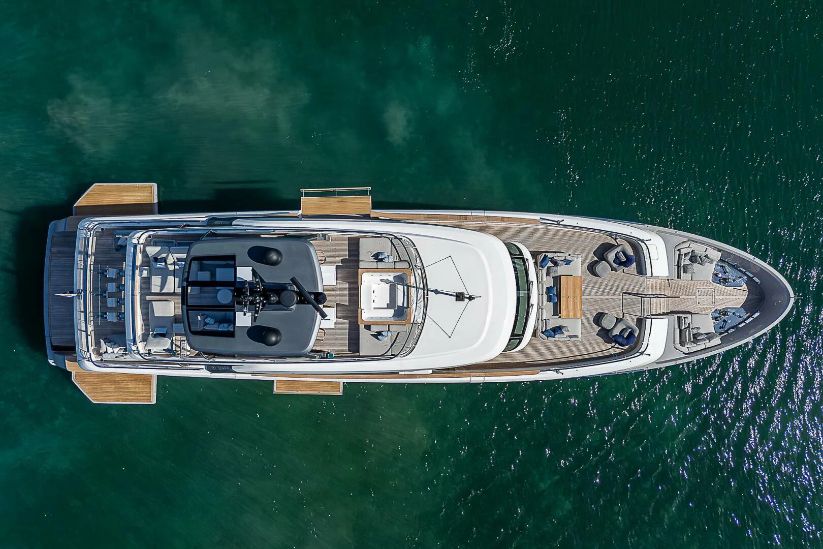 a close-up of a circuit board aboard F 118 Yacht for Sale