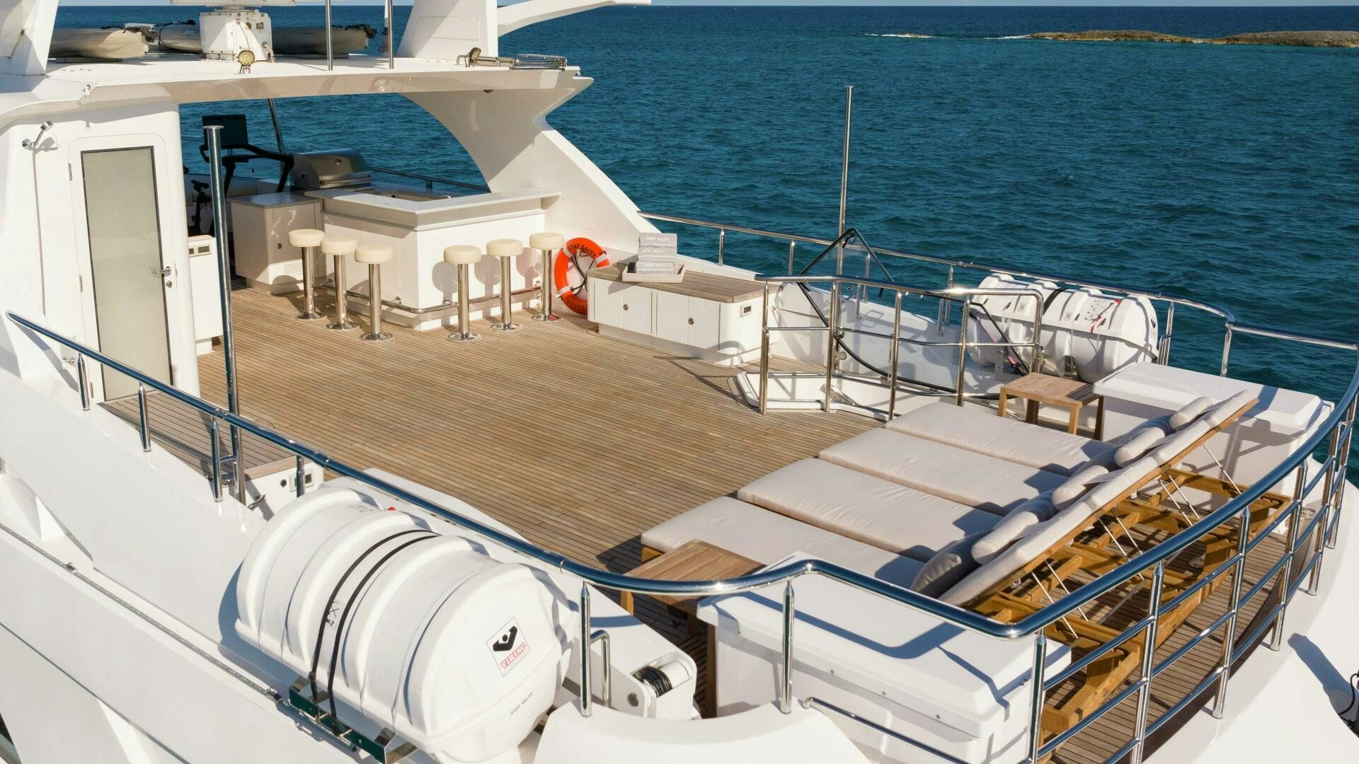 a deck of a boat aboard STAY SALTY Yacht for Sale