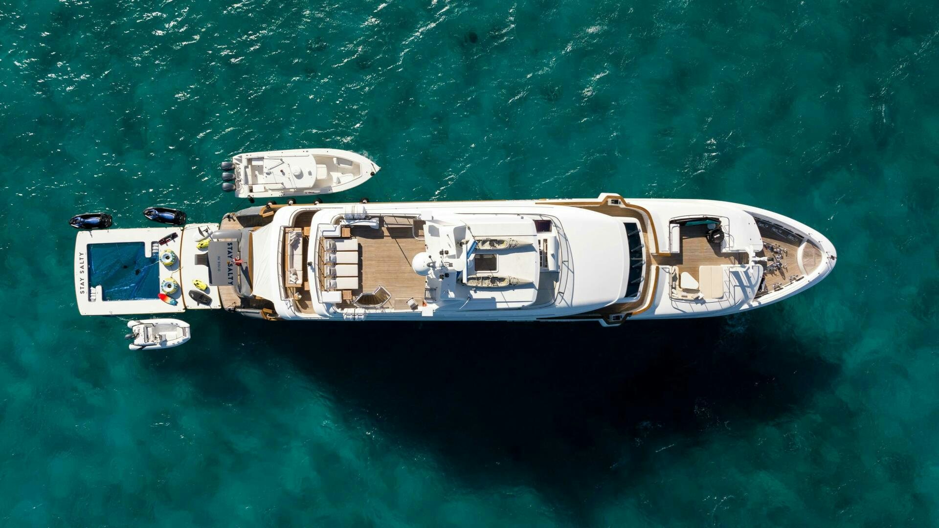 a satellite in the ocean aboard STAY SALTY Yacht for Sale