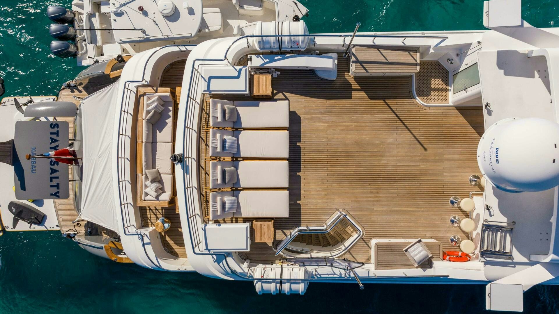 a model of a space ship aboard STAY SALTY Yacht for Sale