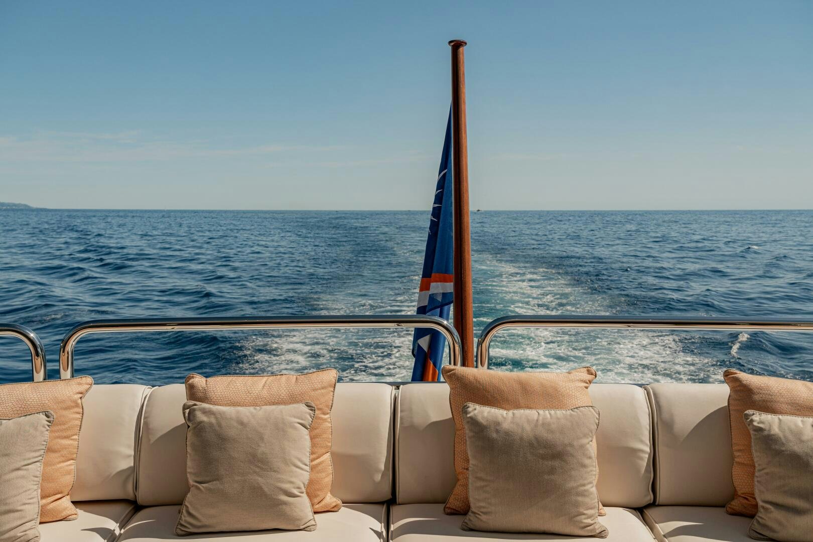 a boat on the water aboard JUSTA DELIA Yacht for Sale