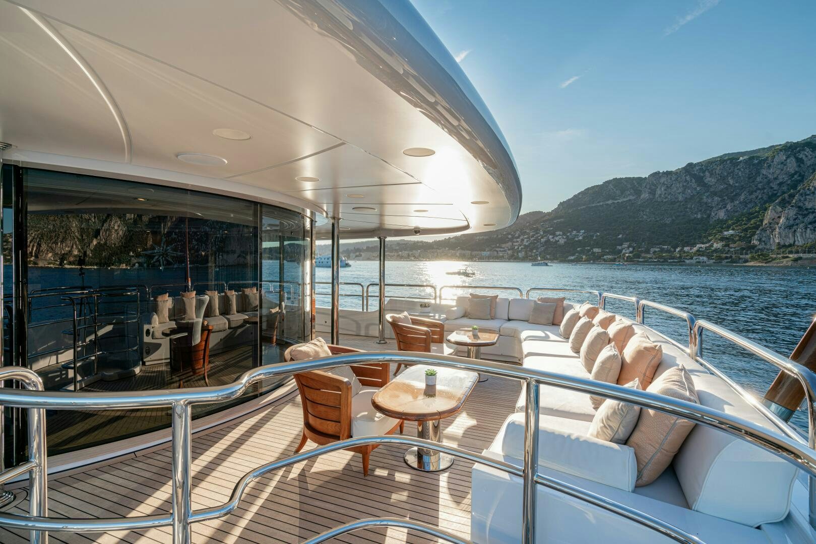 a boat on the water aboard JUSTA DELIA Yacht for Sale