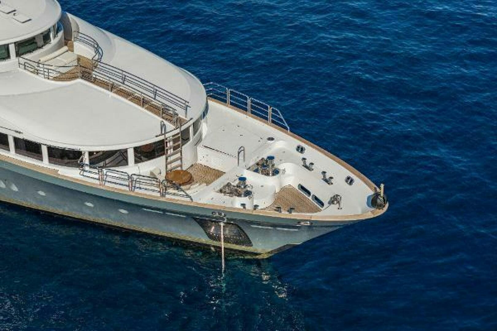 a high angle view of a boat aboard JUSTA DELIA Yacht for Sale