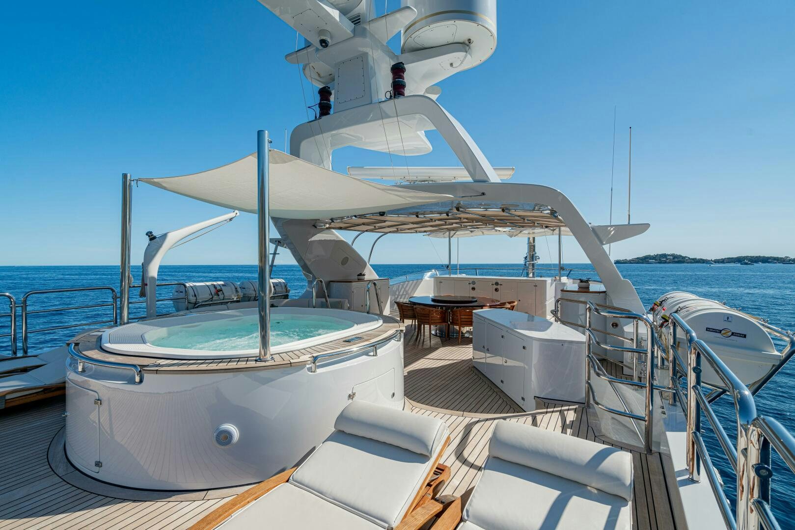 a boat on the water aboard JUSTA DELIA Yacht for Sale