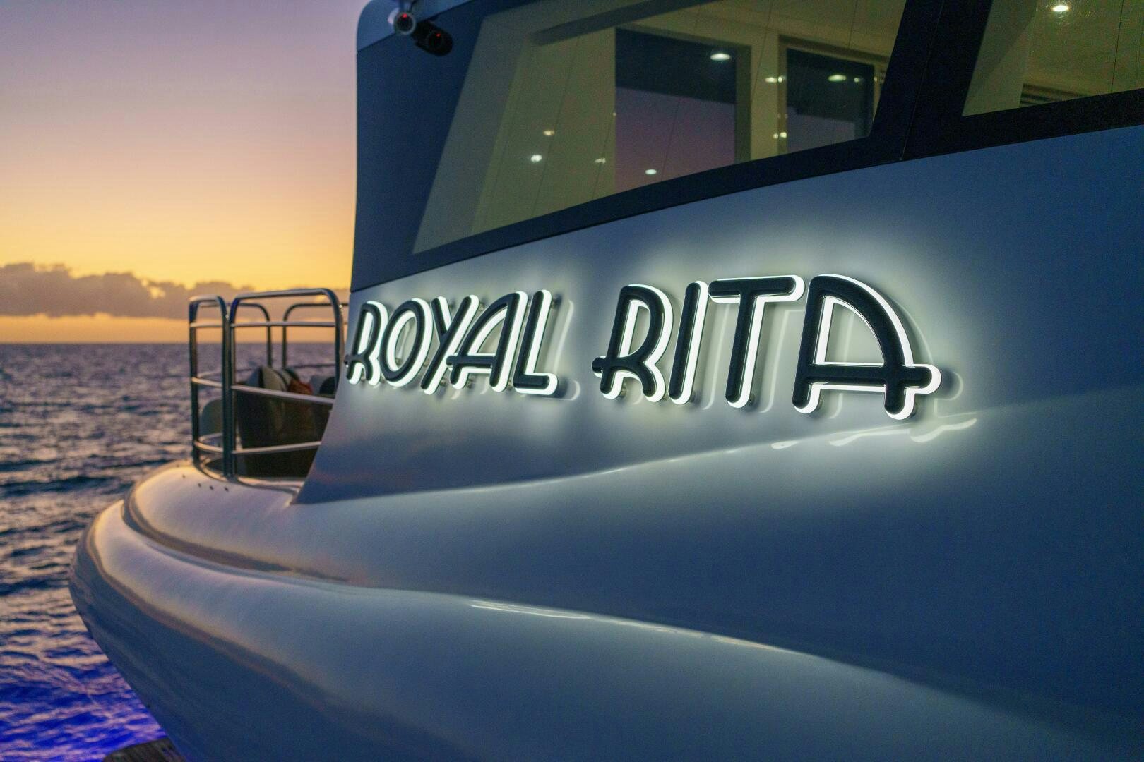 a boat on the water aboard ROYAL RITA Yacht for Sale