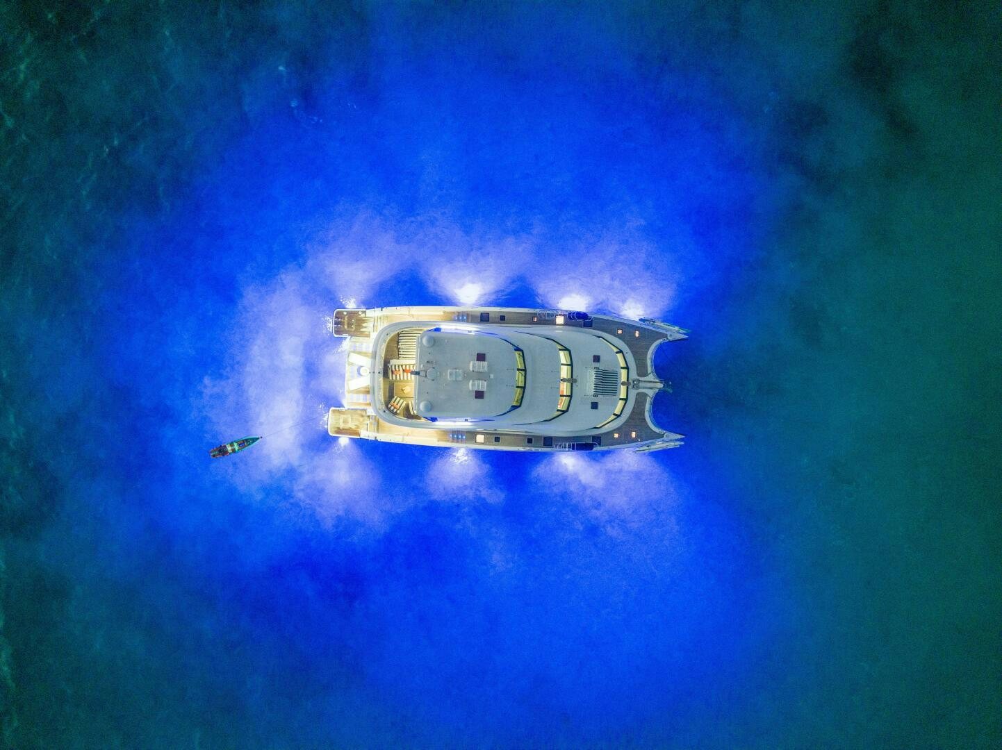 a logo in the sky aboard ROYAL RITA Yacht for Sale