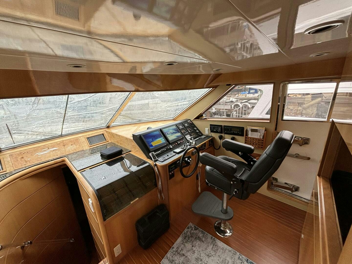 a room with a desk and a laptop aboard ROYAL VIKING Yacht for Sale