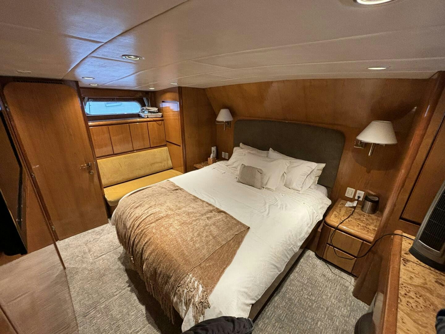a hotel room with a bed aboard ROYAL VIKING Yacht for Sale