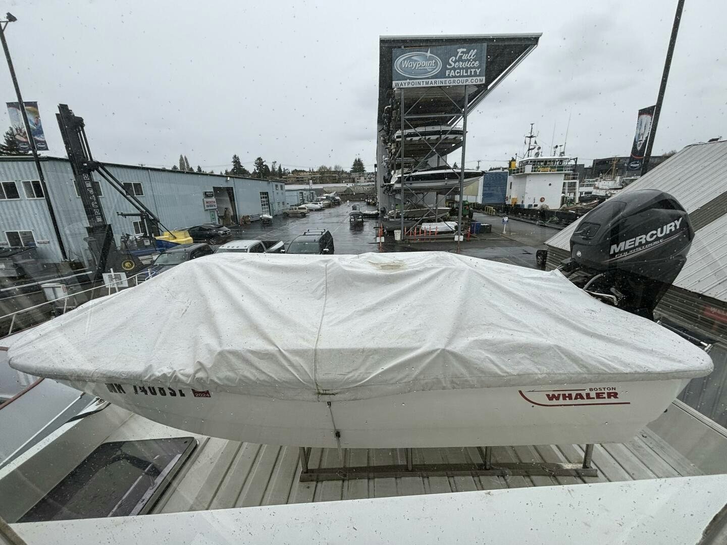 a white covered boat aboard ROYAL VIKING Yacht for Sale