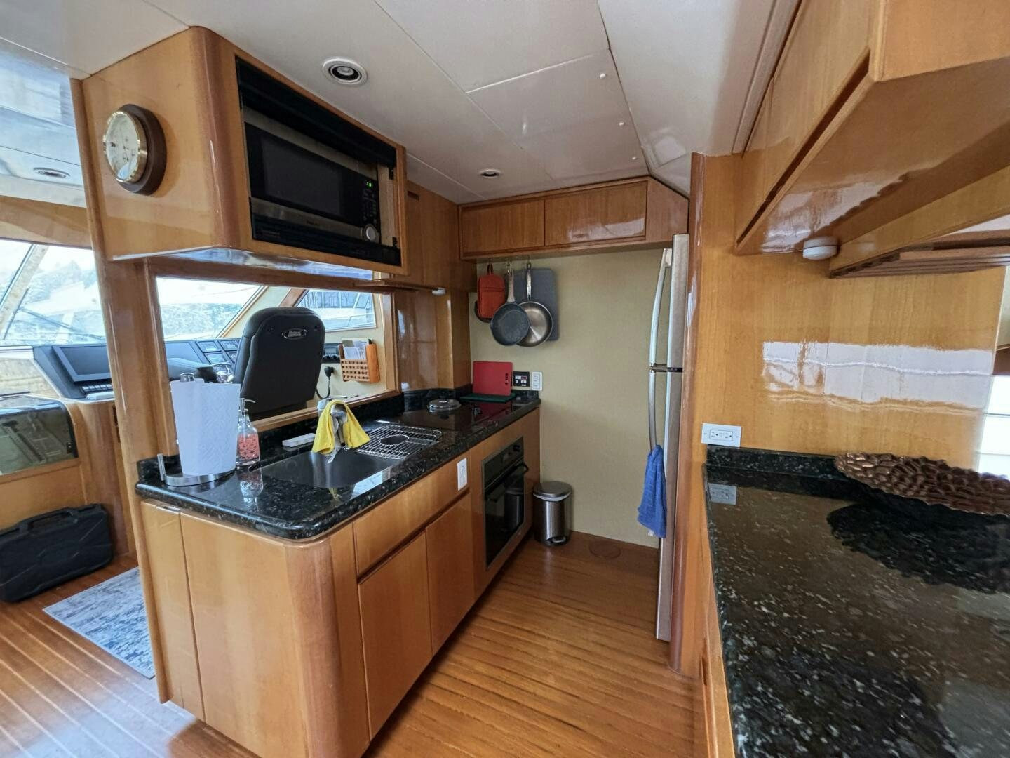 a kitchen with a stove and oven aboard ROYAL VIKING Yacht for Sale