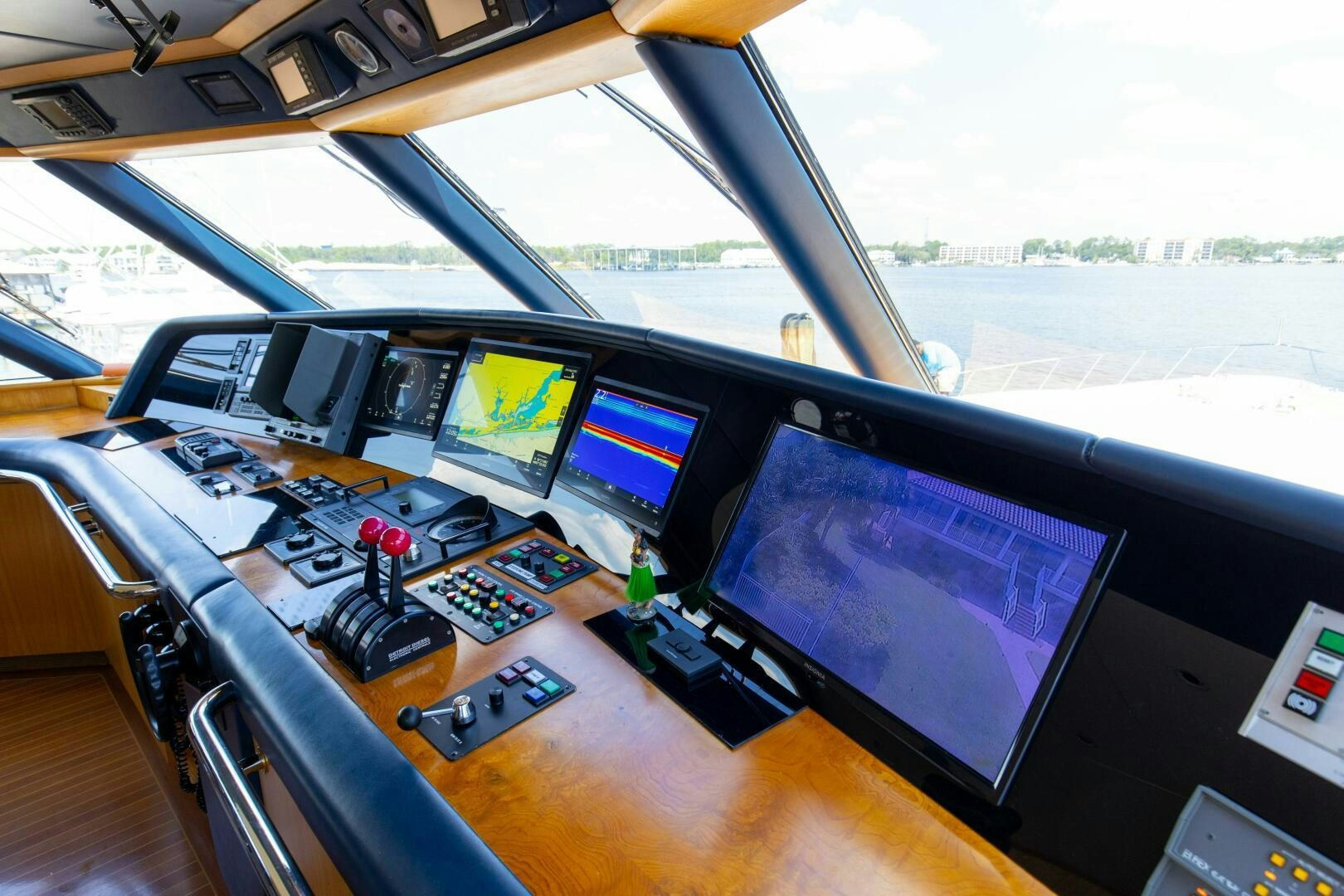 a room with many computers aboard BOSS Yacht for Sale
