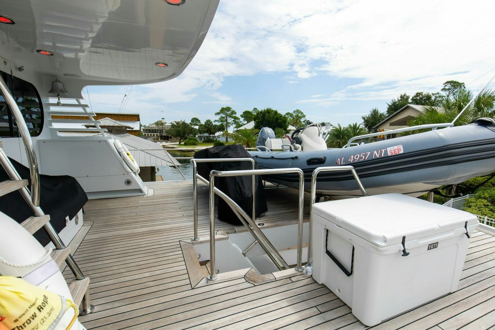 a boat on the water aboard BOSS Yacht for Sale