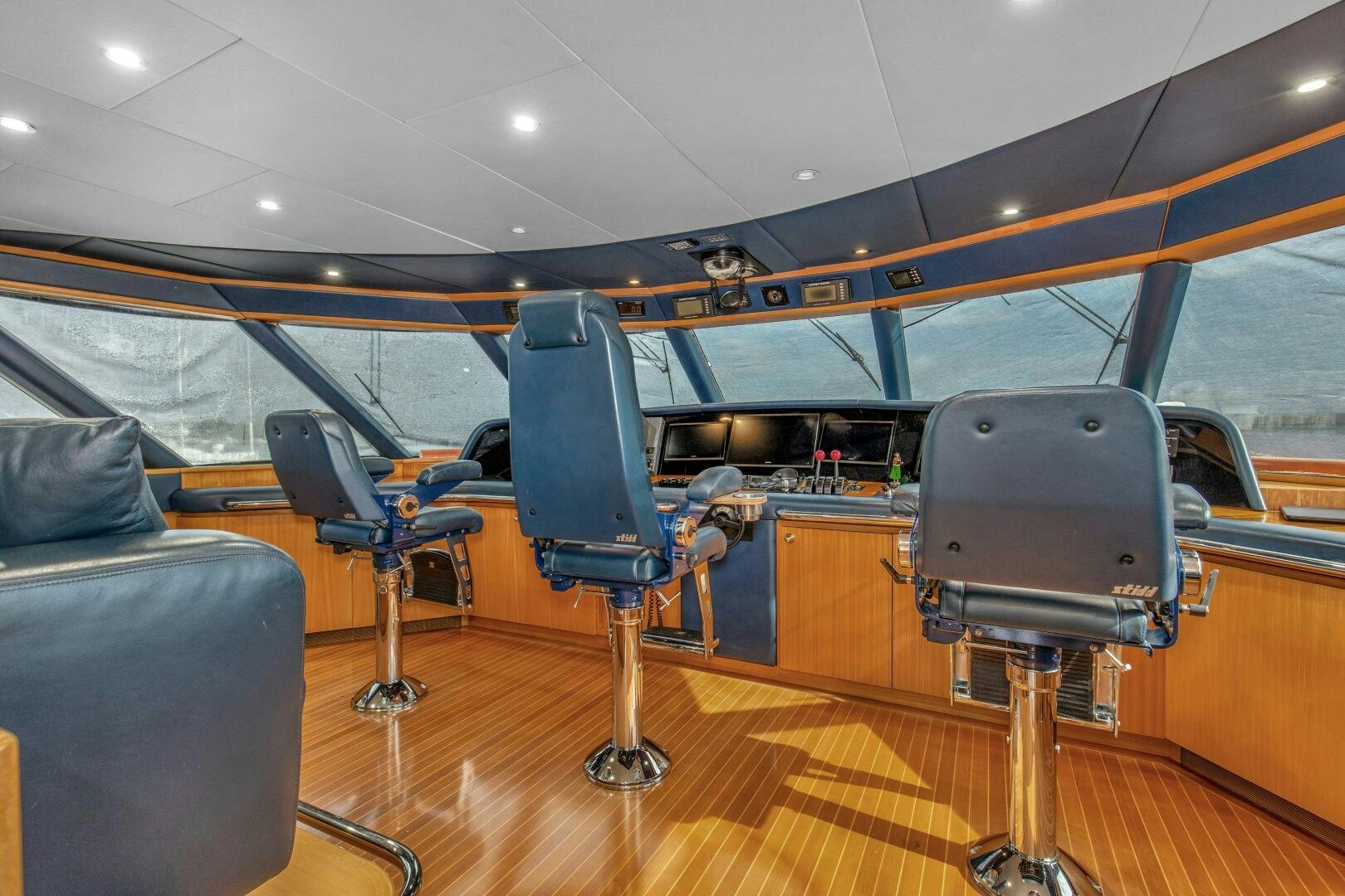 inside of a car aboard BOSS Yacht for Sale