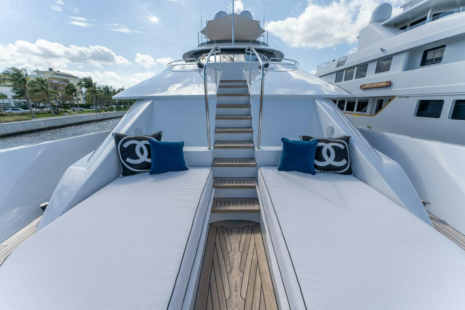 a set of white yachts aboard RELENTLESS Yacht for Sale