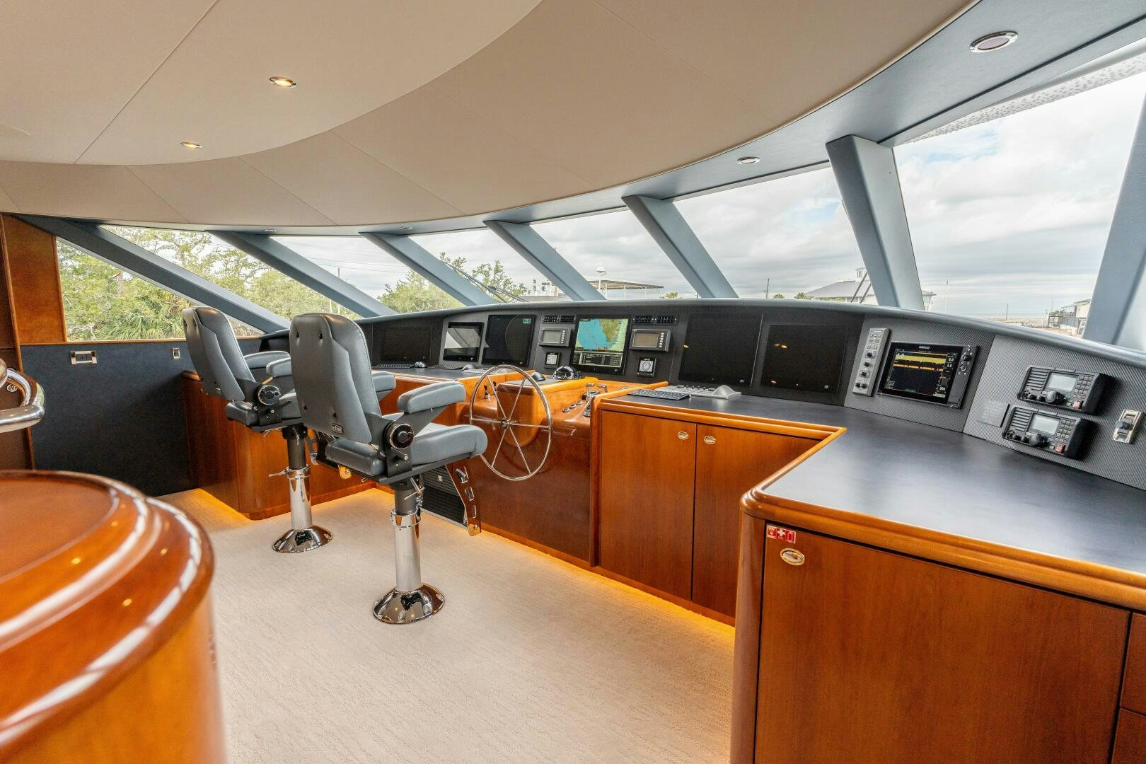 inside of a vehicle aboard RELENTLESS Yacht for Sale