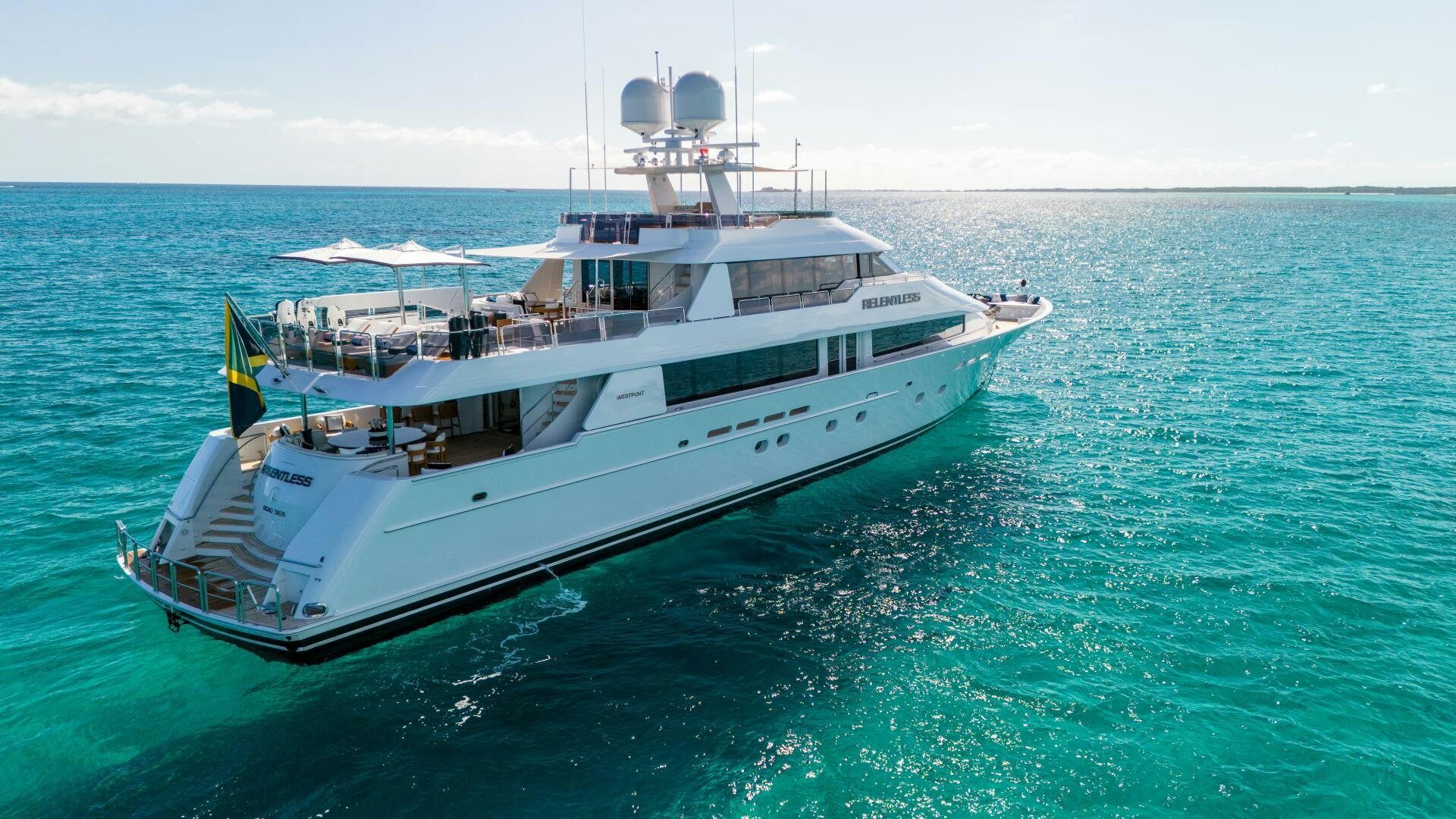 a boat in the water aboard RELENTLESS Yacht for Sale