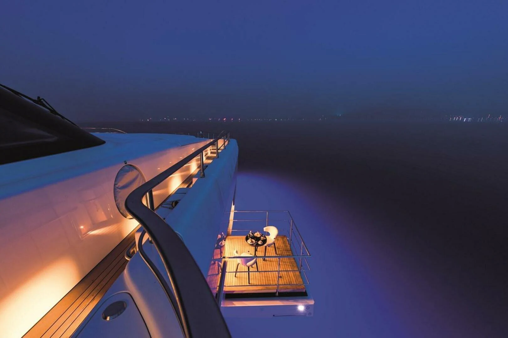 a view of the ocean from the deck of a cruise ship aboard BARTALI Yacht for Sale
