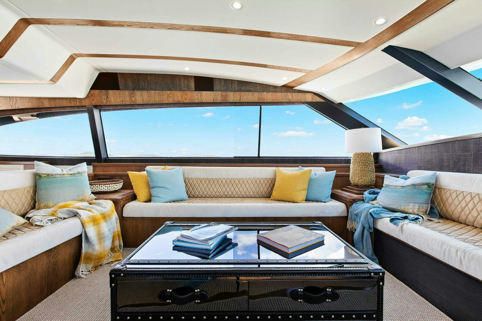 a room with a bed and a table aboard THE KEYS Yacht for Sale