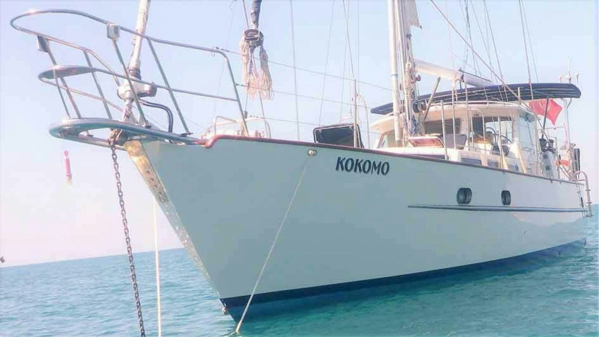 a boat in the water aboard KOKOMO VI Yacht for Sale