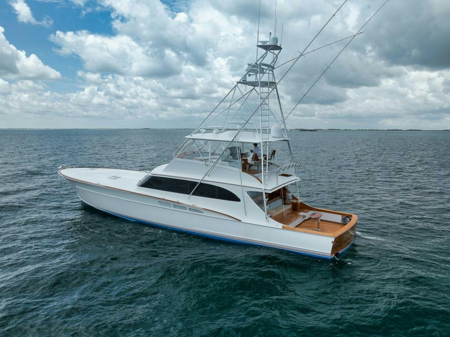 a boat in the water aboard PERSISTENCE Yacht for Sale