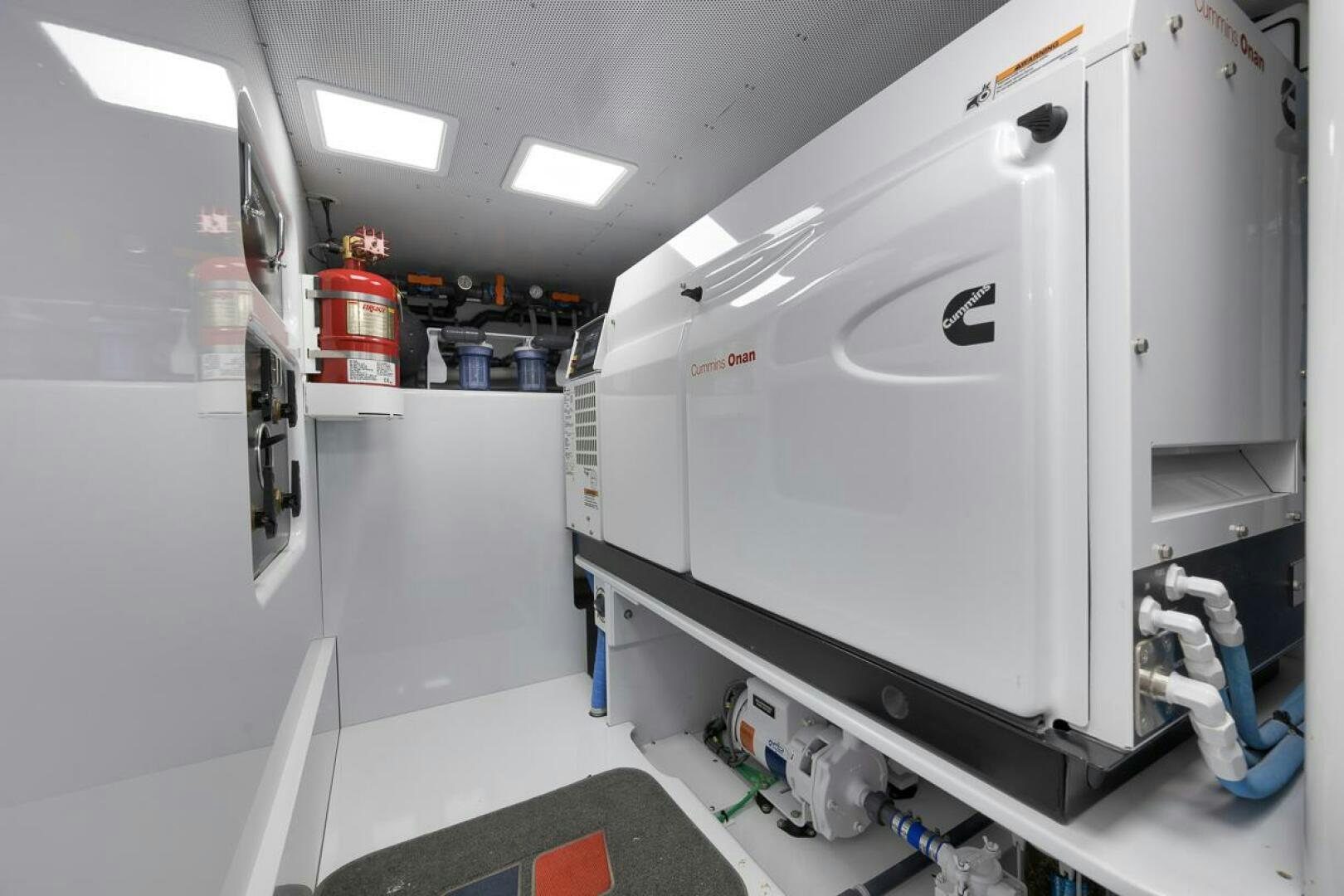 a machine in a room aboard PERSISTENCE Yacht for Sale