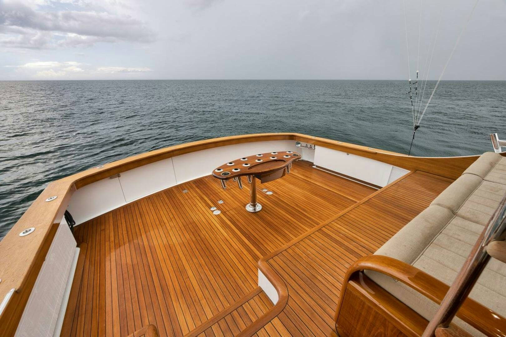 a deck overlooking the ocean aboard PERSISTENCE Yacht for Sale