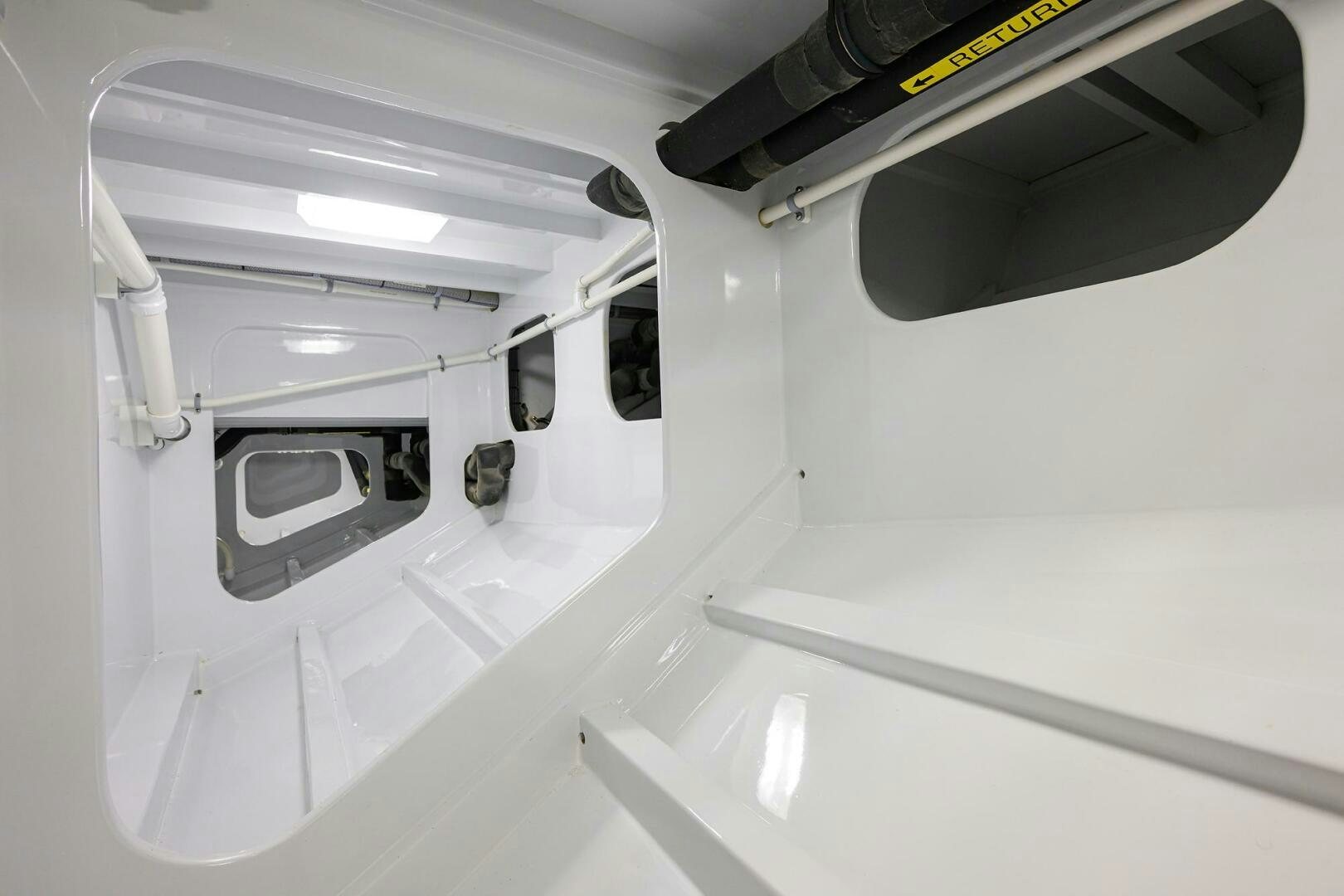 a close-up of a white machine aboard PERSISTENCE Yacht for Sale