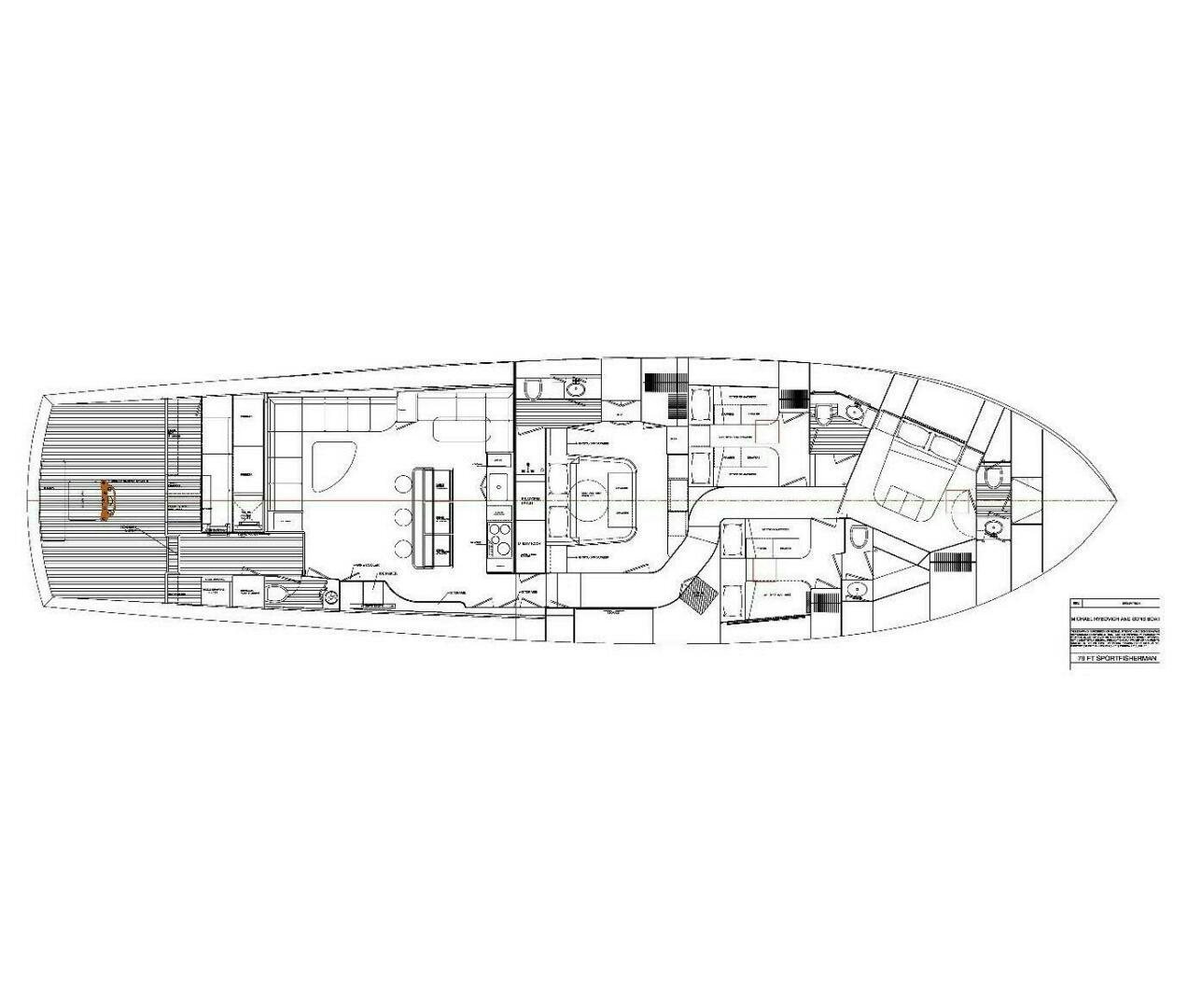 diagram, engineering drawing aboard PERSISTENCE Yacht for Sale