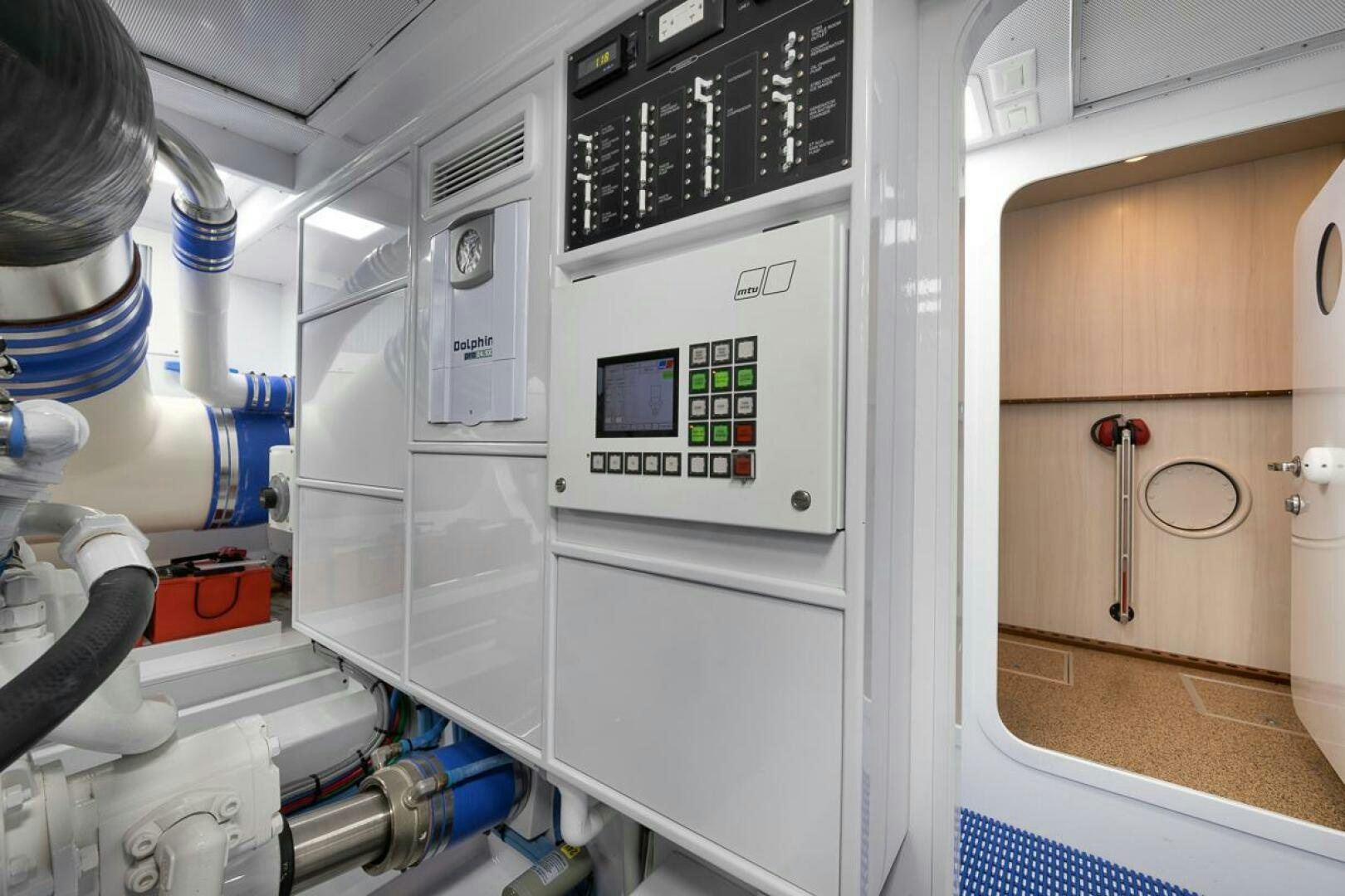 a person in a laboratory aboard PERSISTENCE Yacht for Sale