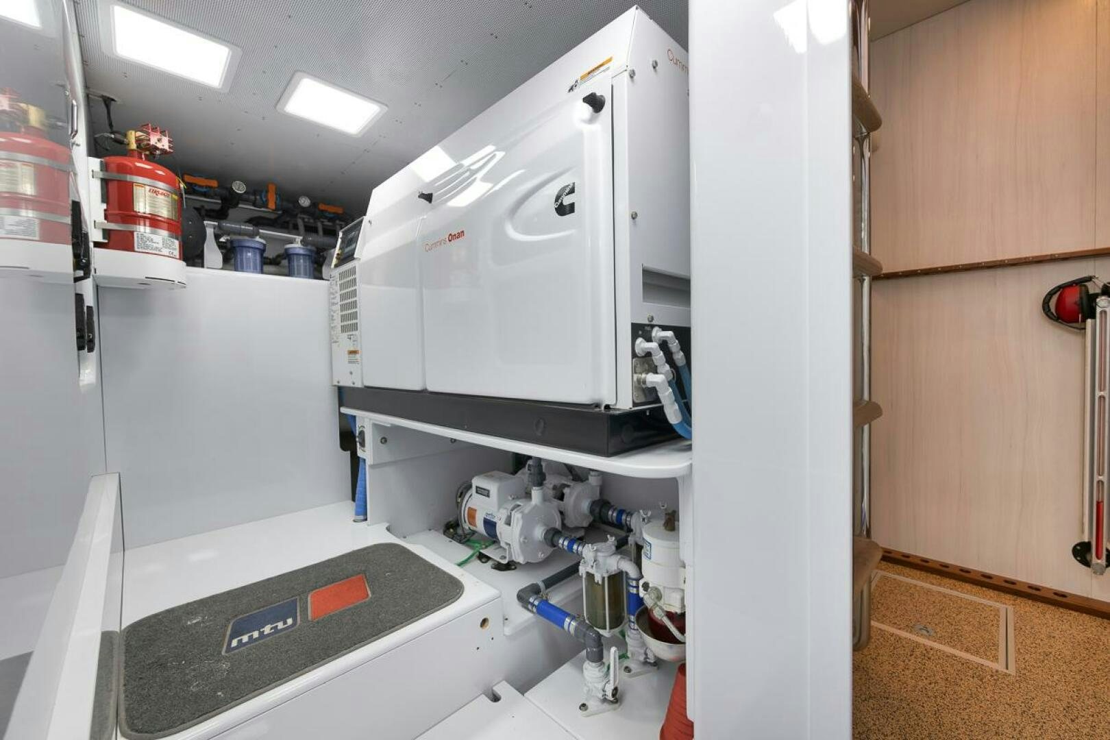 a machine in a room aboard PERSISTENCE Yacht for Sale