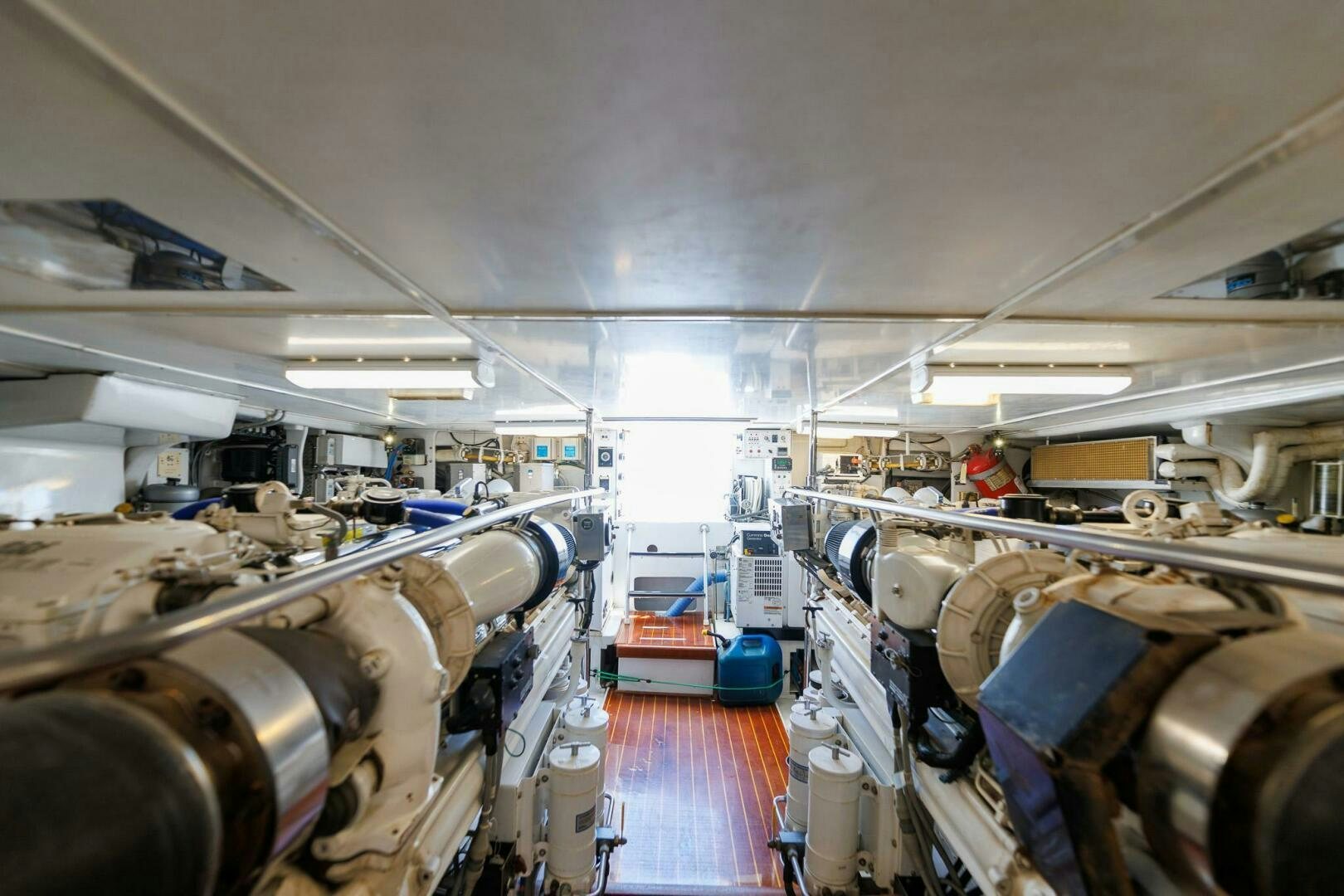 a large room with machinery aboard STRESS RELIEFF  Yacht for Sale