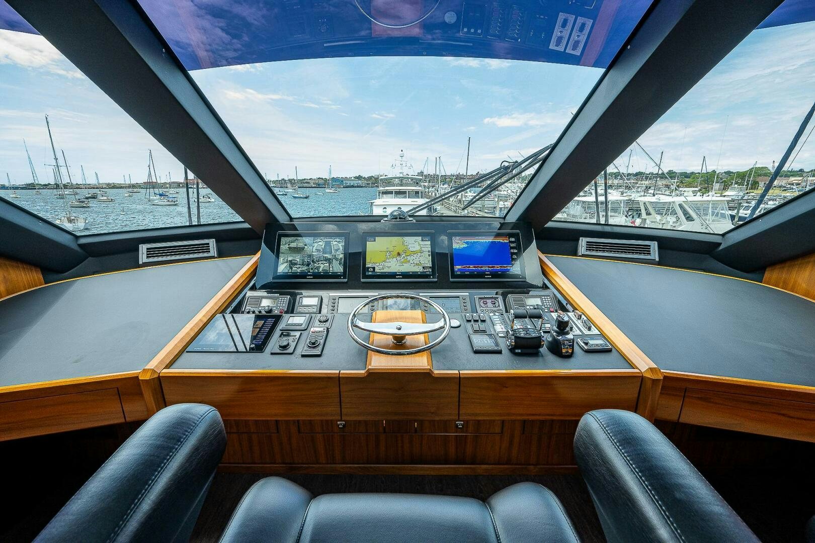 inside of a car aboard 75 TRADE Yacht for Sale