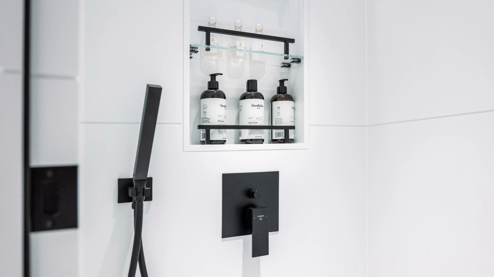 a white wall with a black plugged in aboard FELLOWSHIP II Yacht for Sale