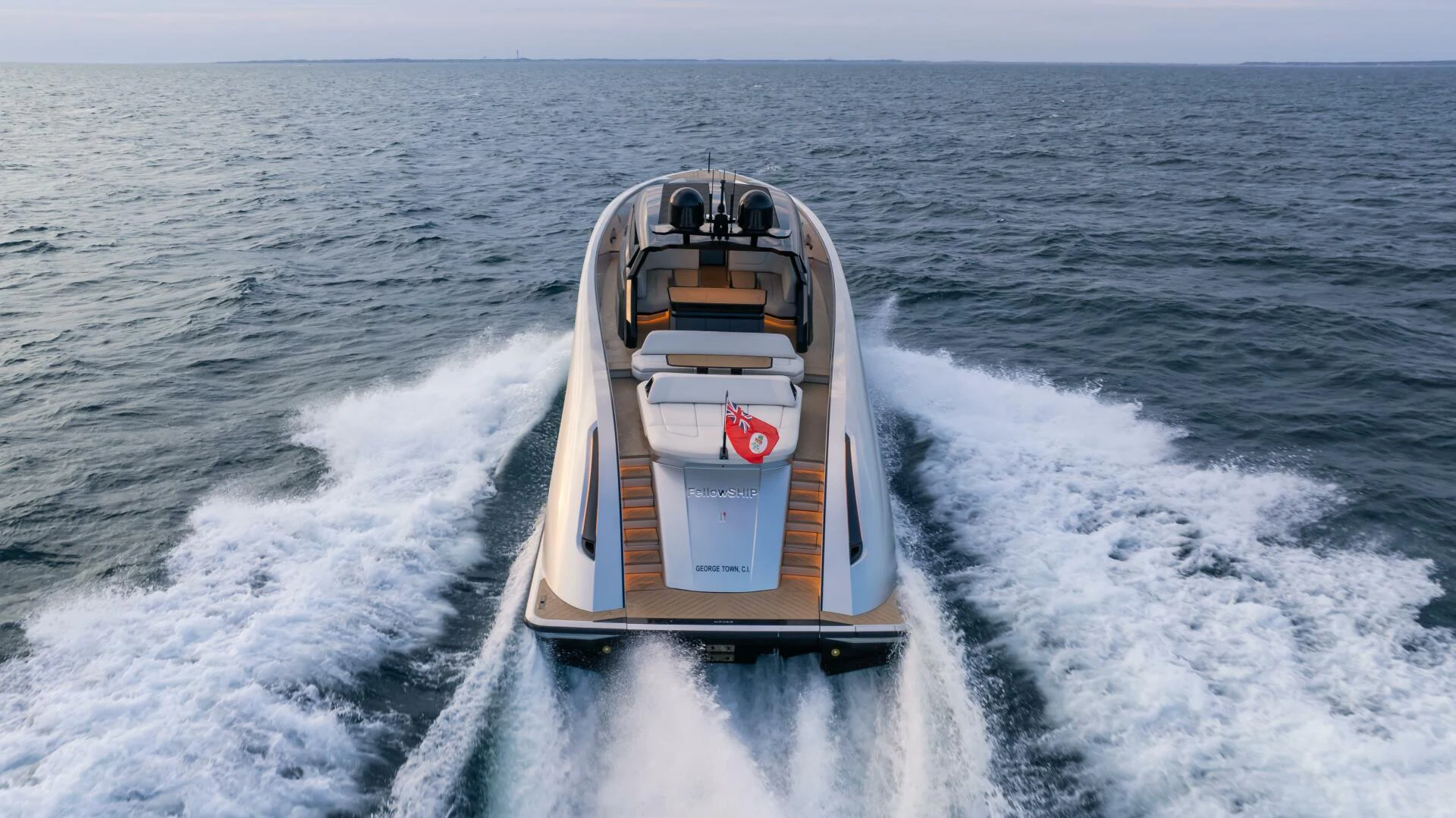 a boat on the water aboard FELLOWSHIP II Yacht for Sale