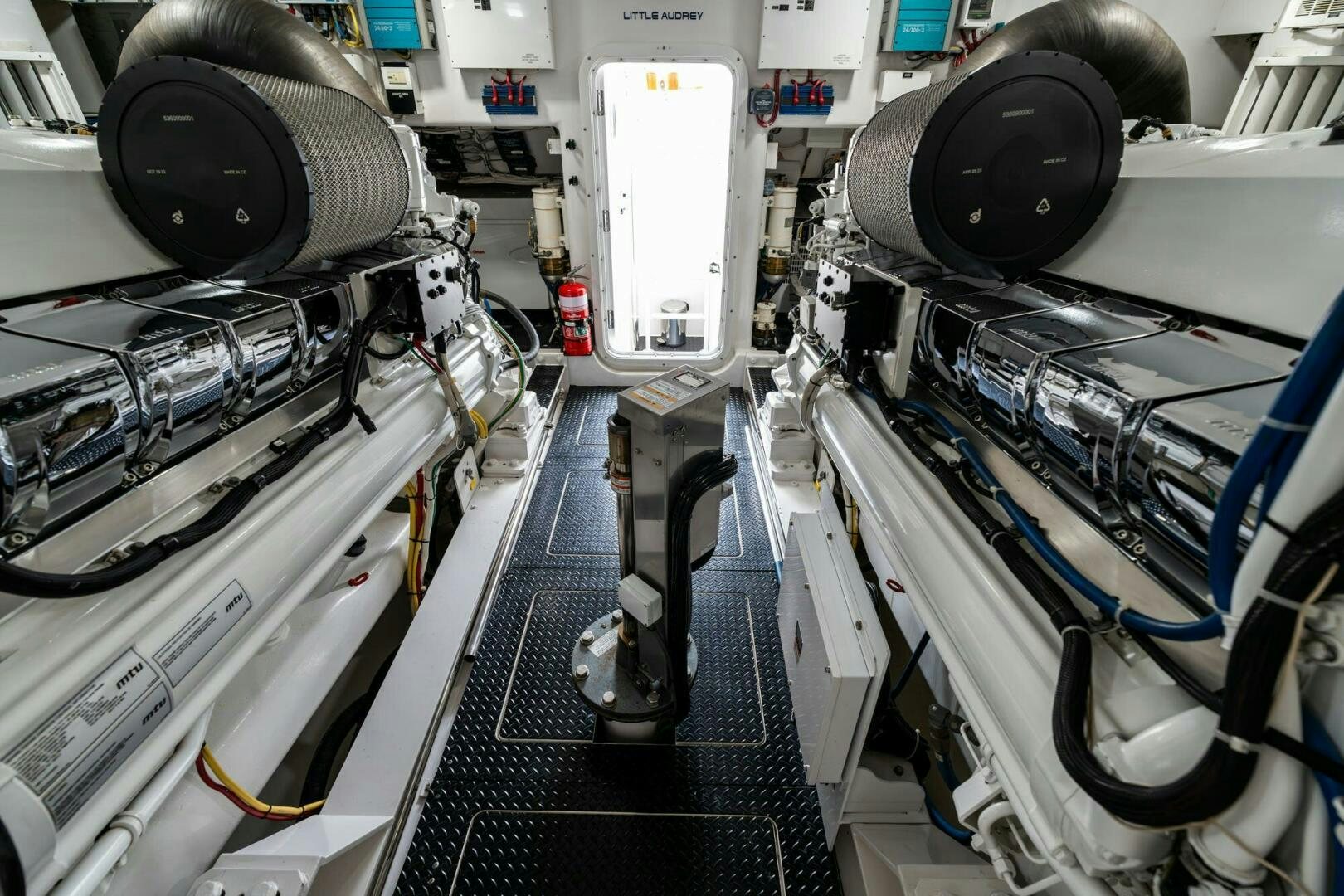 a close-up of a machine aboard LITTLE AUDREY Yacht for Sale