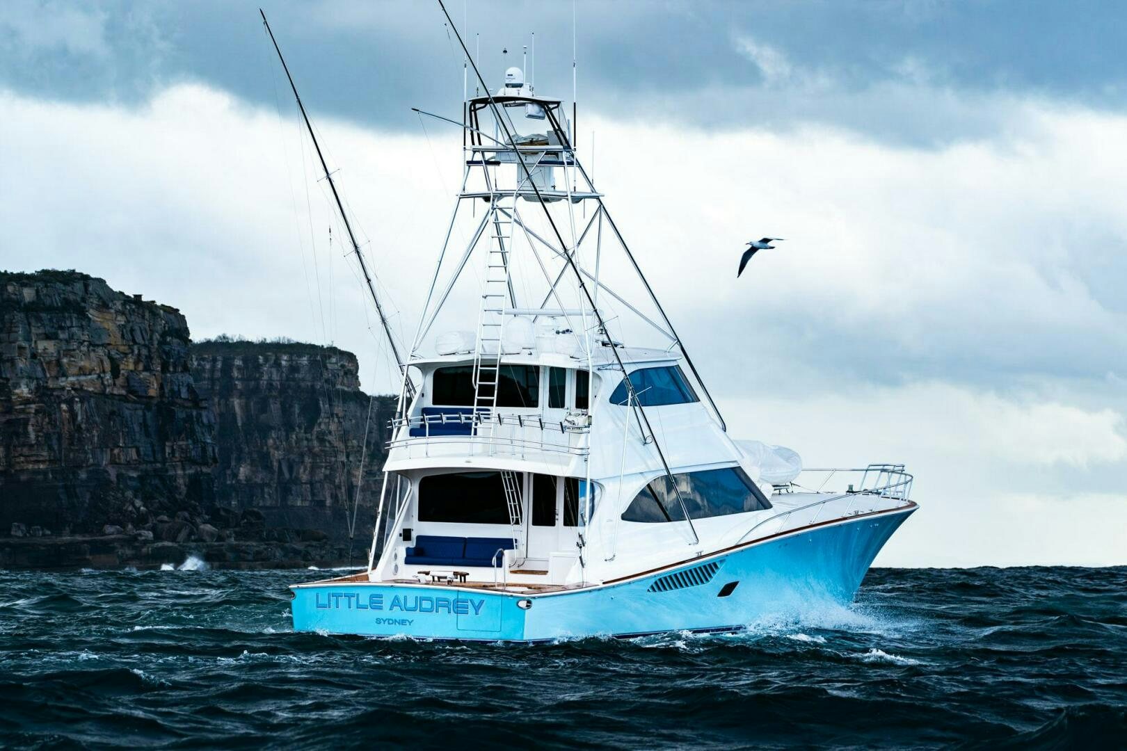 a boat in the water aboard LITTLE AUDREY Yacht for Sale