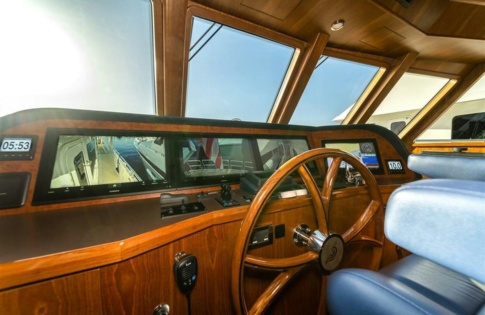 the inside of a car aboard JULIANNE Yacht for Sale