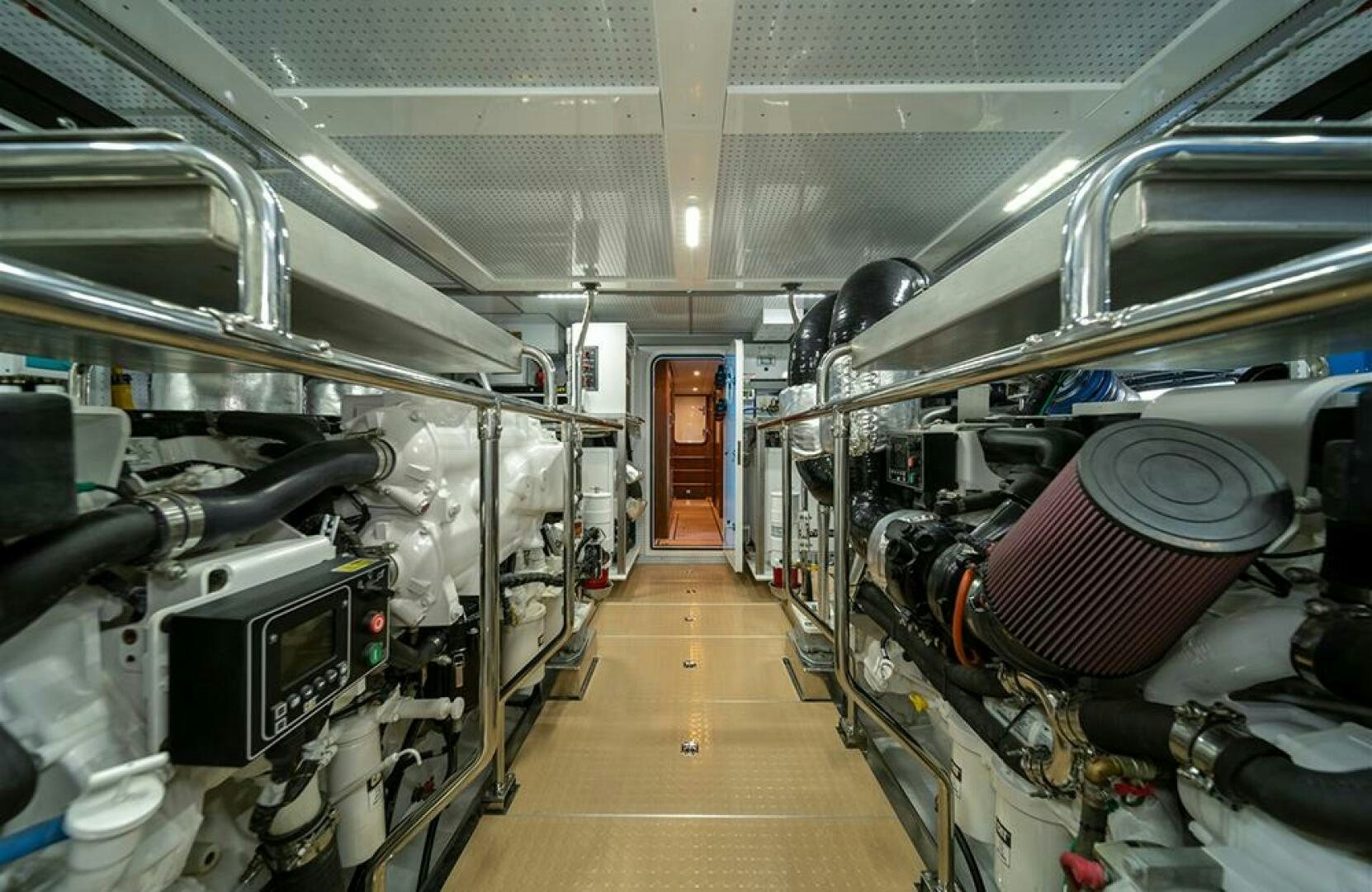 a large room with machinery aboard JULIANNE Yacht for Sale