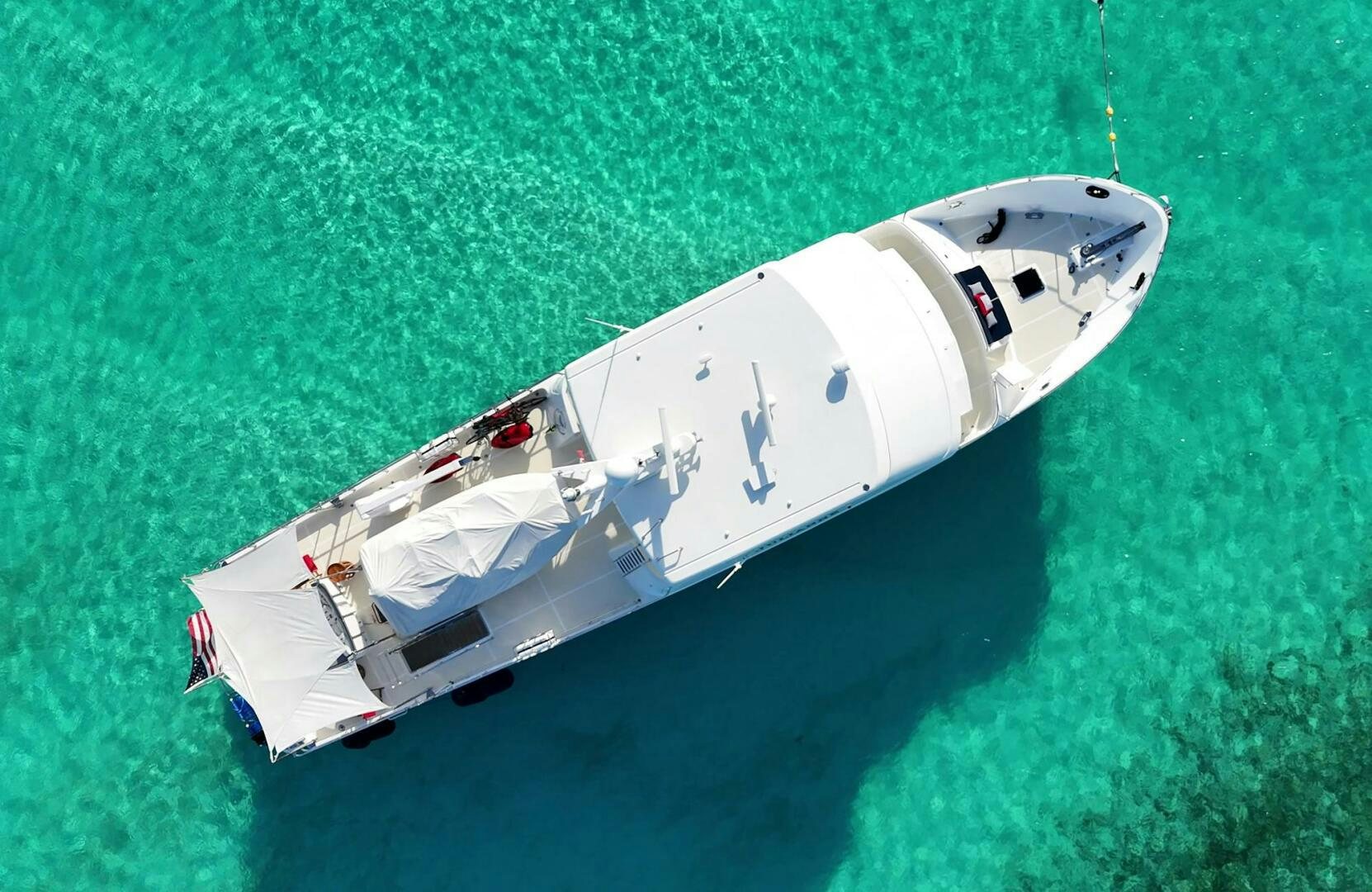 a space ship in the water aboard JULIANNE Yacht for Sale