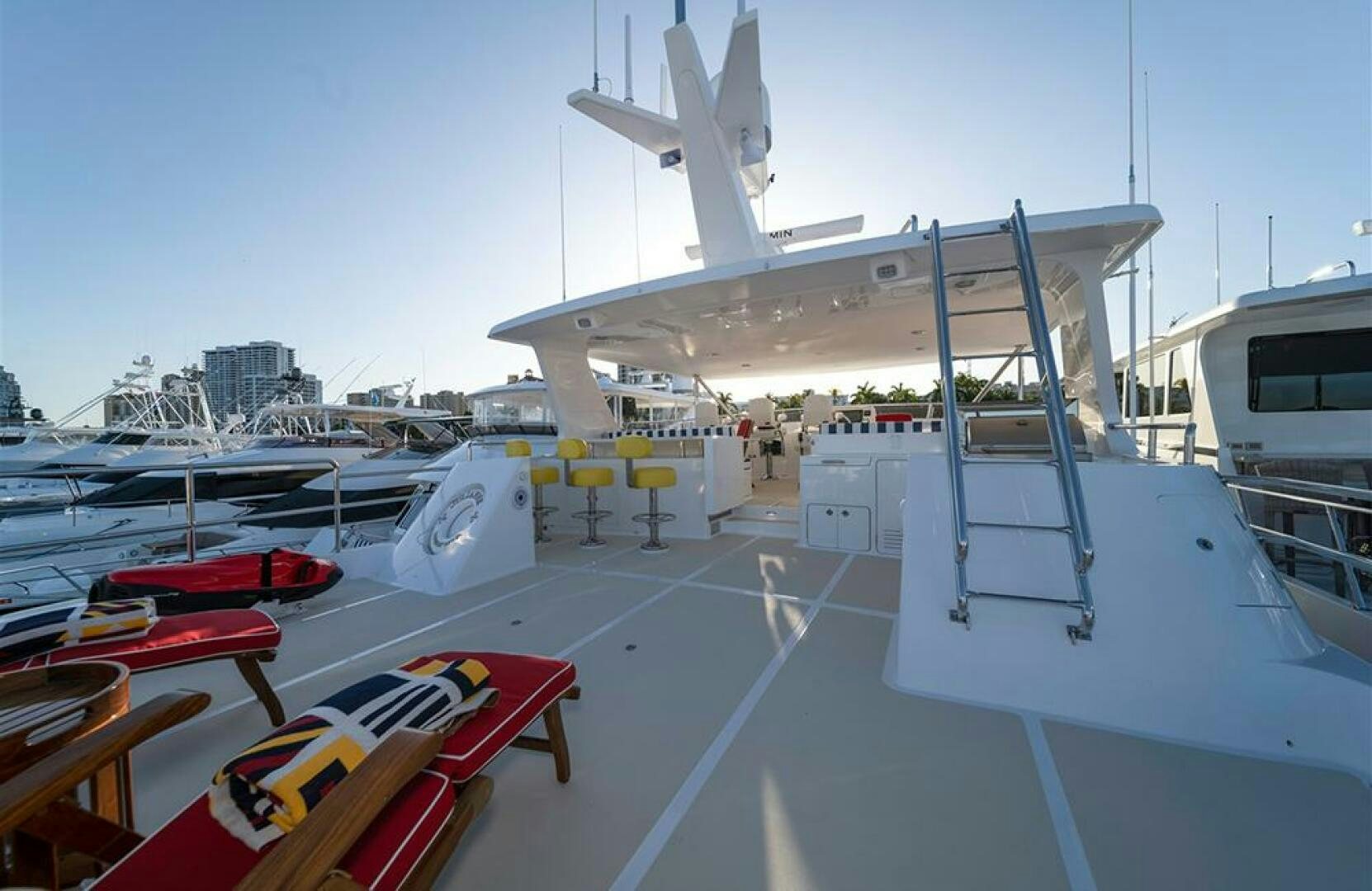 a plane on the runway aboard JULIANNE Yacht for Sale