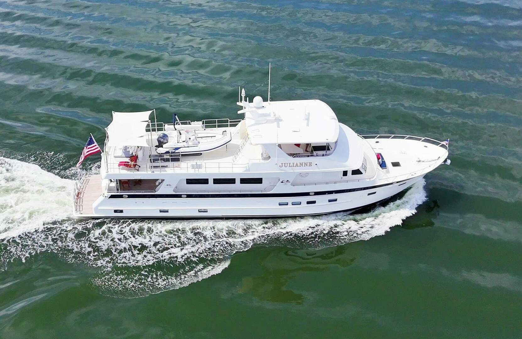 a boat on the water aboard JULIANNE Yacht for Sale