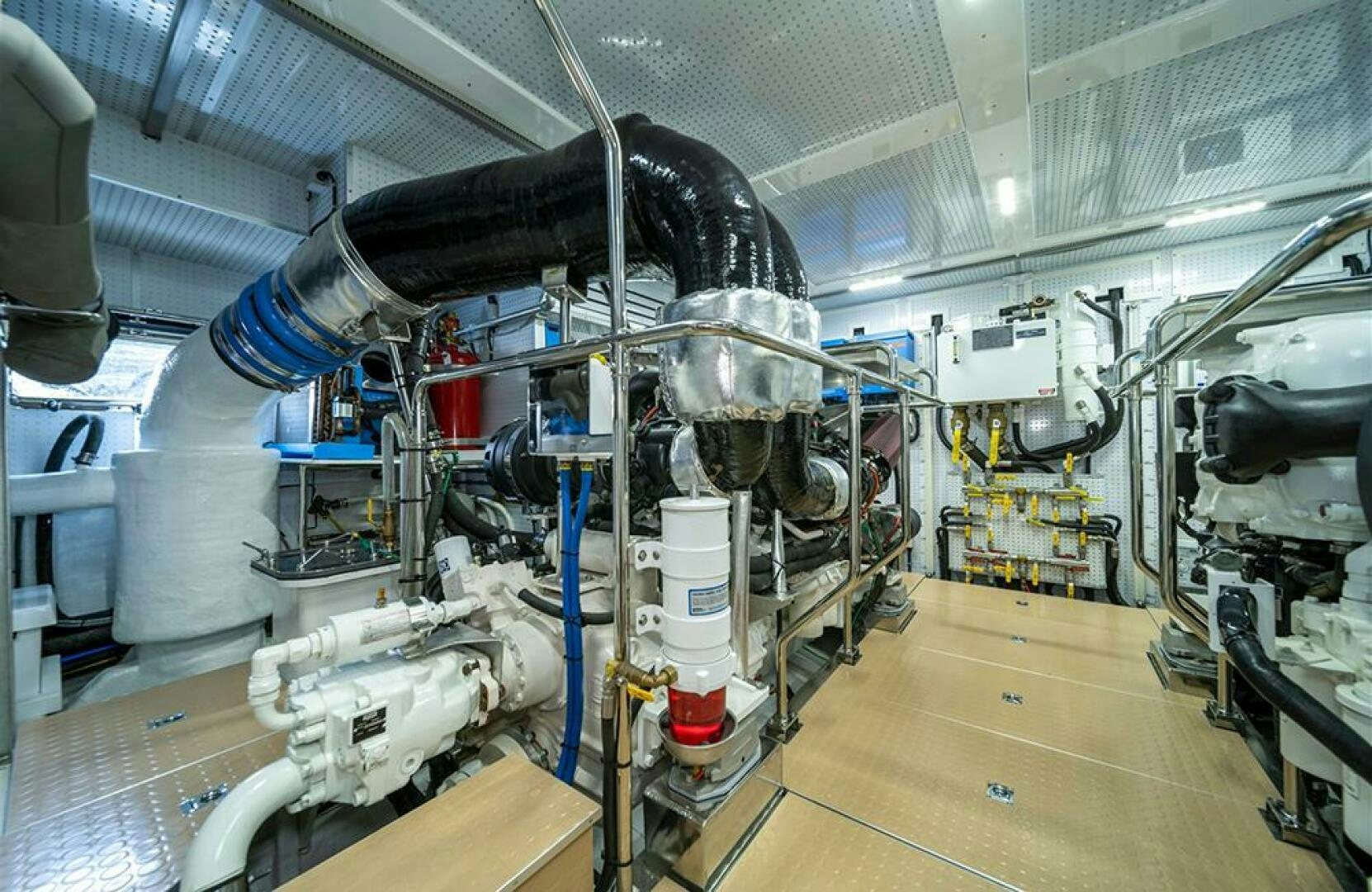 a large machine in a factory aboard JULIANNE Yacht for Sale