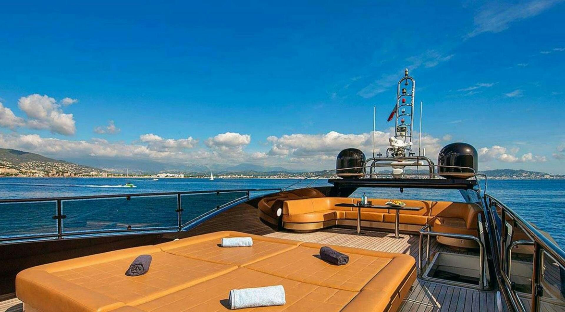 a boat on the water aboard CLAREMONT Yacht for Sale