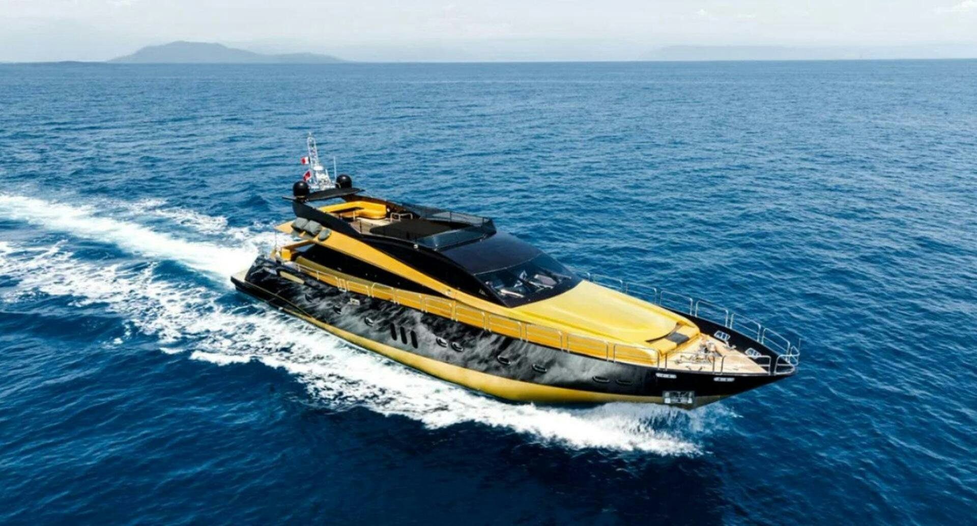 a boat in the water aboard CLAREMONT Yacht for Sale