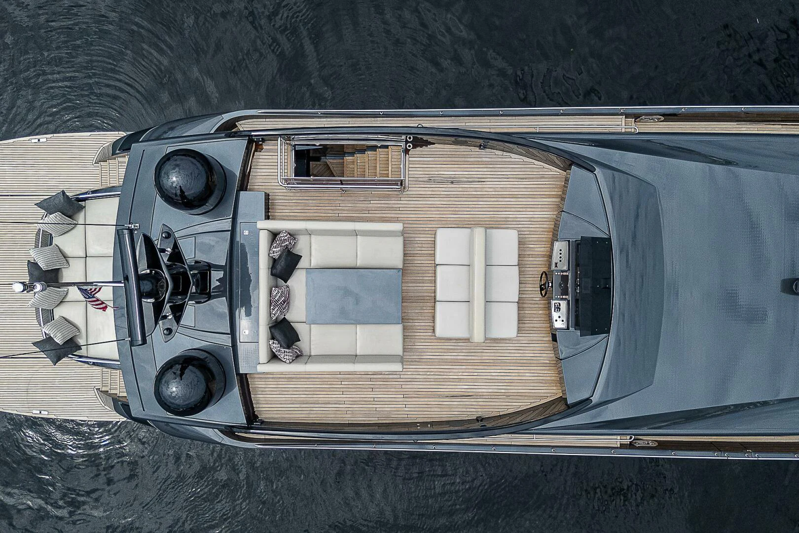 a trailer with a door open aboard COAL BLOODED Yacht for Sale