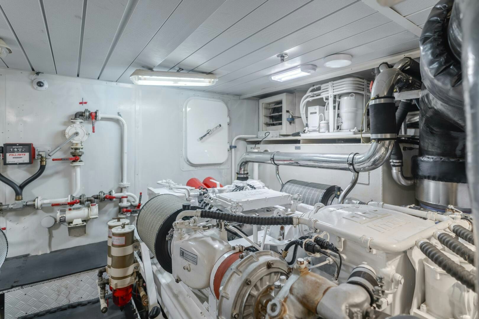 a large machine with pipes aboard ANEJO Yacht for Sale