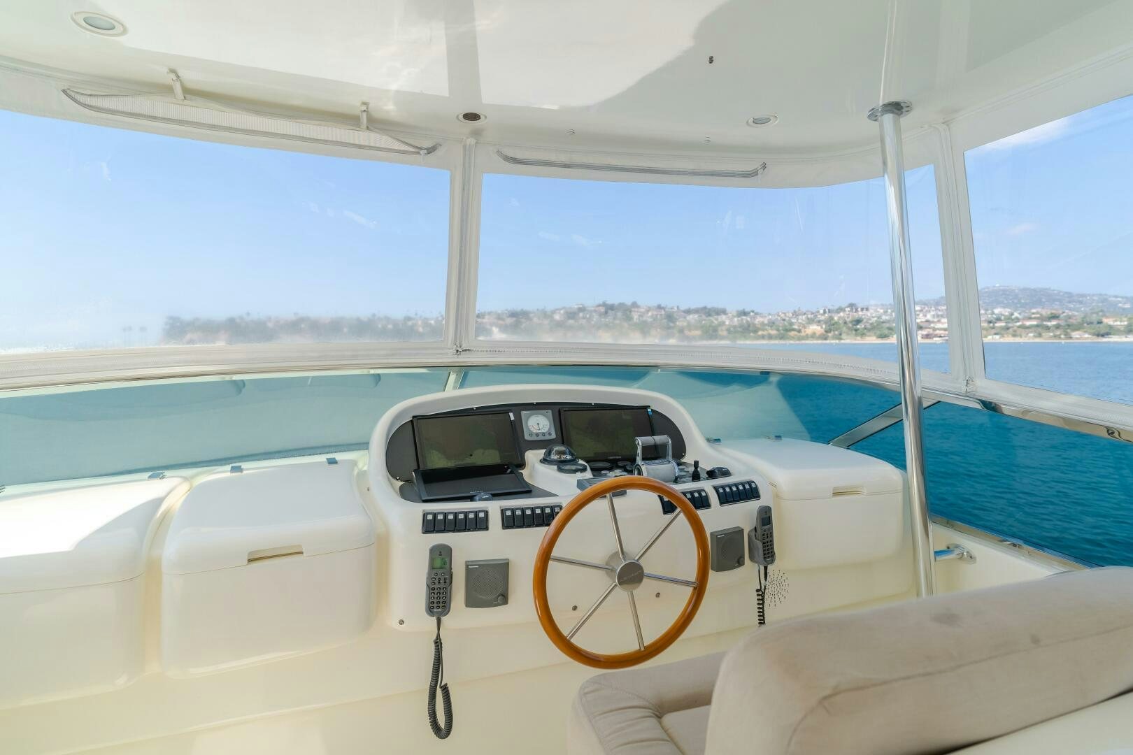 the cockpit of a plane aboard ANEJO Yacht for Sale